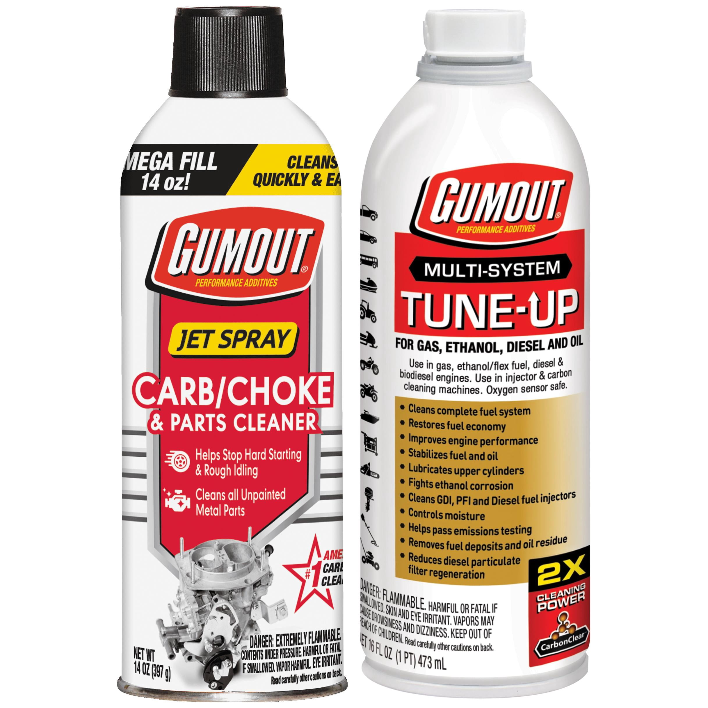 Gumout Store/Start Bundle: Carb/Choke Cleaner + Multi-System Tune-Up for Easy Winter Prep and Reliable Starts (14 oz + 16 oz)