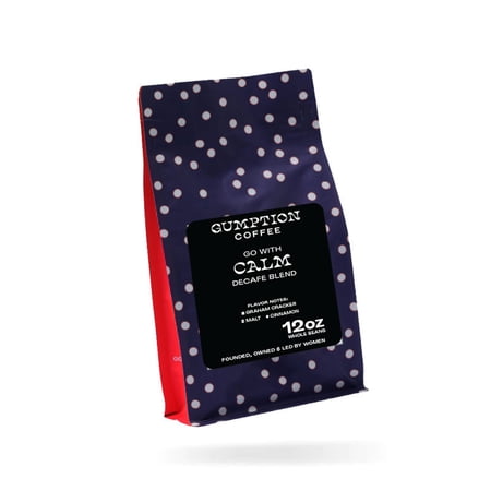 Gumption Coffee | Go With Calm - Decaf Blend | Specialty Coffee Whole Beans | 12oz