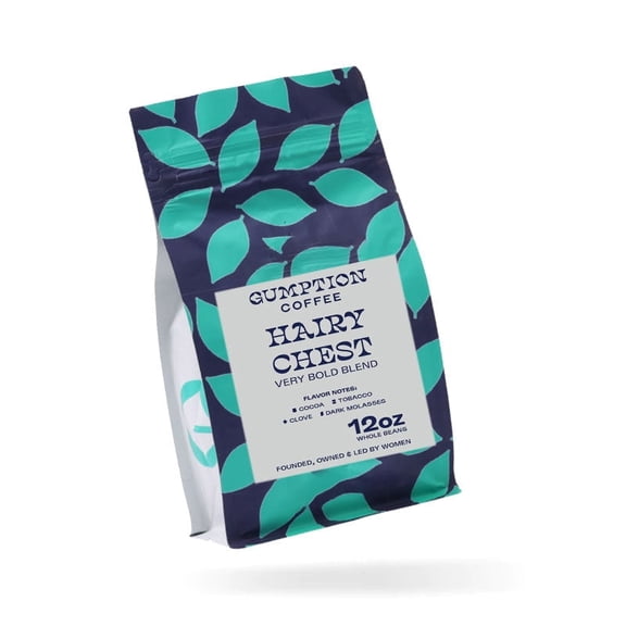 Gumption Coffee | Hairy Chest - Bold Blend | Specialty Coffee Whole Beans | 16oz
