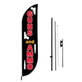 thumbnail image 1 of Gun Ammos Feather Flag(11.5Feetx2.5Feet) By Dreamcontroller For Business Outside With Optional Add-On Pole(15Feet) and Groundspike | Custom Swooper Flag | Made In Usa, 1 of 7