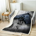 thumbnail image 1 of Gun Blanket Throw Military Sherpa Blanket Hand Gun Fleece Blanket for Boys Girls Youth Adults Safety 3D Printed Fuzzy Blanket Sofa Decor Bedroom Decor Twin 60"x80", 1 of 4