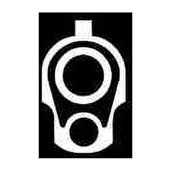 Gun Business End Vinyl Decal Sticker|Cars Trucks Vans Walls Laptops Cups|White|5.5 In|KCD868