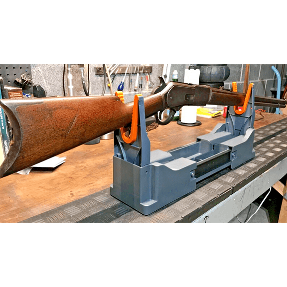 Gun Cleaning Stand Compact Rifle Shotgun Range Stand Plastic Brass Finish New