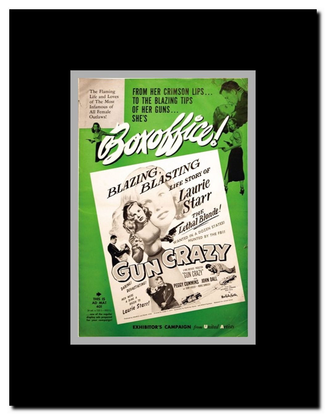Gun Crazy Framed Movie Poster