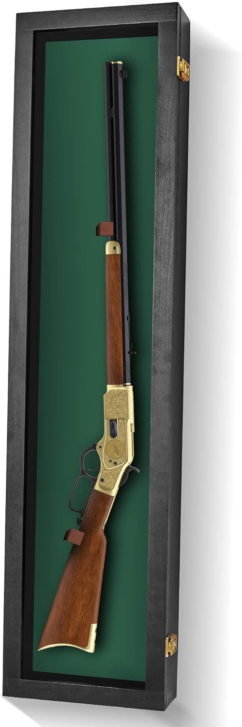 Rotating Rifle Display Case Gun Display Case - Lockable Rifle Display Case - Gun Cabinets for ...