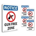 thumbnail image 1 of Gun Free Zone OSHA Notice Aluminum Sign 14 Inch x 10 Inch - 5 Pack, 1 of 8