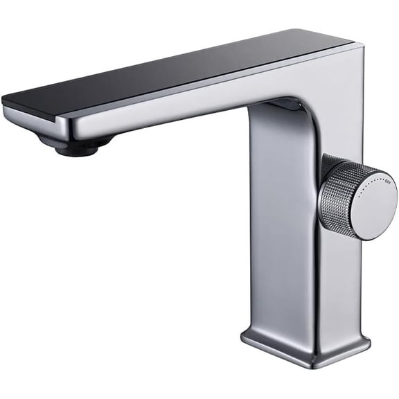 Gun Grey Bathroom Brass Basin Faucet Mixer Hot Cold Water Tap One Hole Deck Mounted Micro Generator Temperature Display