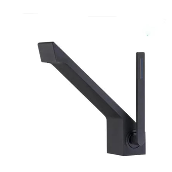 Gun Grey Hot & Cold Basin Mixer Faucets, Creative Waterfall Style Wash Bathroom Mixing Faucet, Washbasin Kit Metal Tap Accessories ,Easy to Install