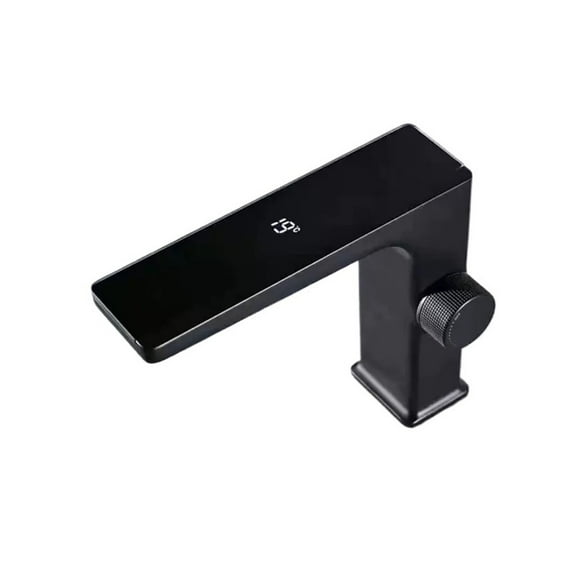 Gun Grey Smart Sensor Basin Faucet, Digital Display Screen Hot Cold Water Mixer Tap, Vanity Touchless Faucet For Bathroom Basin ,Smooth Operation