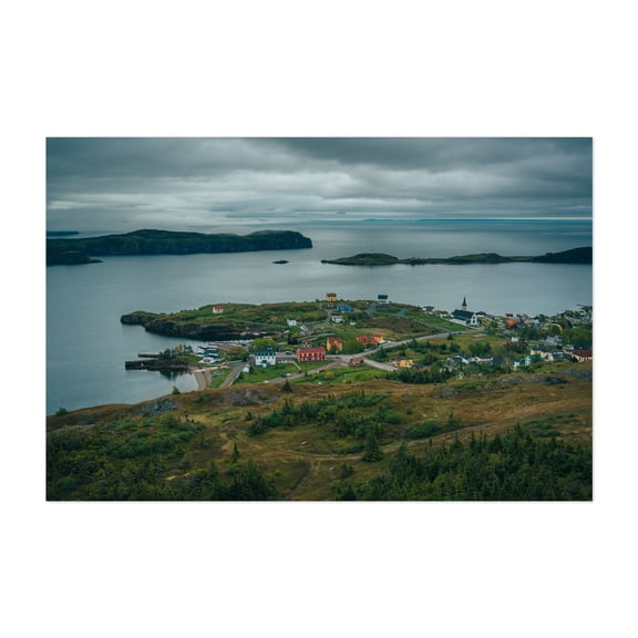 Gun Hill View, Trinity - Trinity Bay Newfoundland and Labrador Canada Photography Coastal Landscape Ocean Rural Scenic Nature Harbor Unframed Wall Art Print 16 x 24 inches