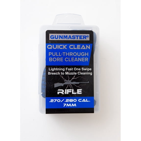Gun Master Pull Through Woven Rope .270/280 /.284 cal./7mm in Plastic Storage Case