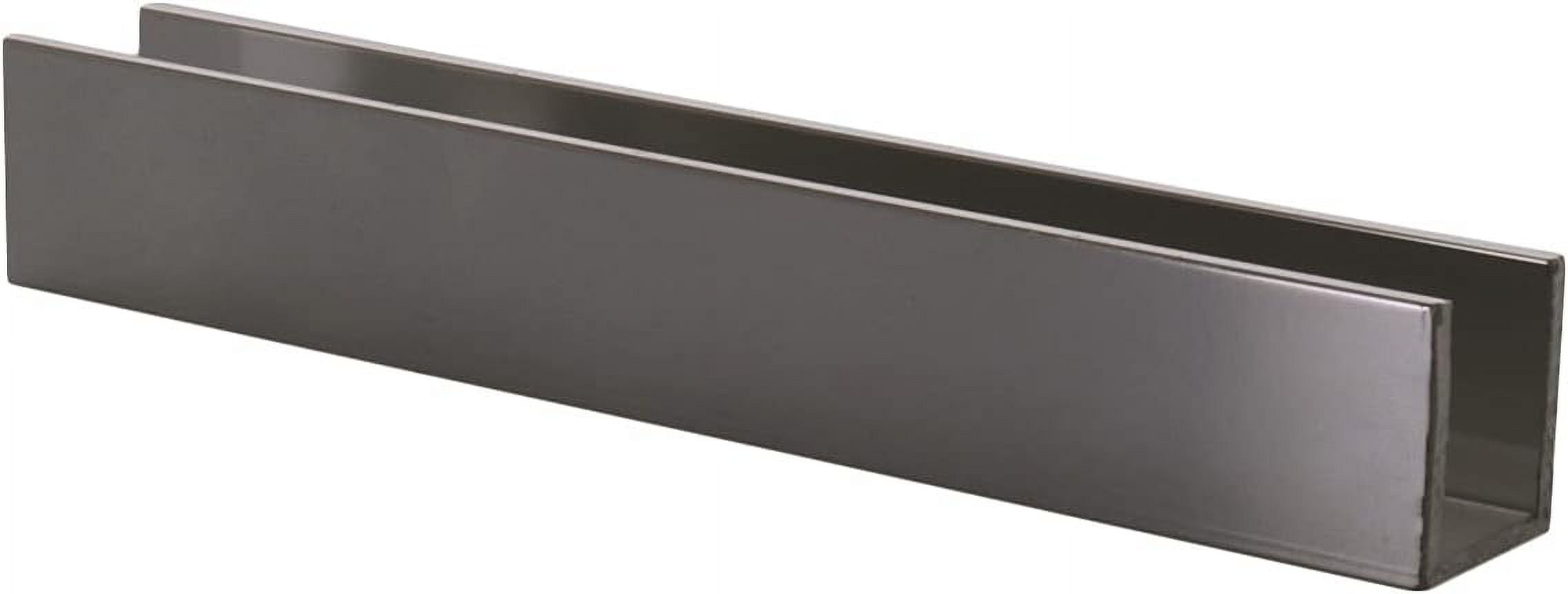 Gun Metal 1/2" Fixed Panel Shower Door DeepU Channel 98 in long