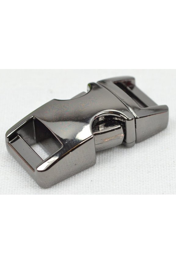 Gun Metal 1/2" Metal Buckles for Paracord Leather Work - 5 Pack