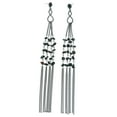 thumbnail image 1 of Gun Metal-Tone Tassel Earrings With Black Stone Accents TME963A, 1 of 1