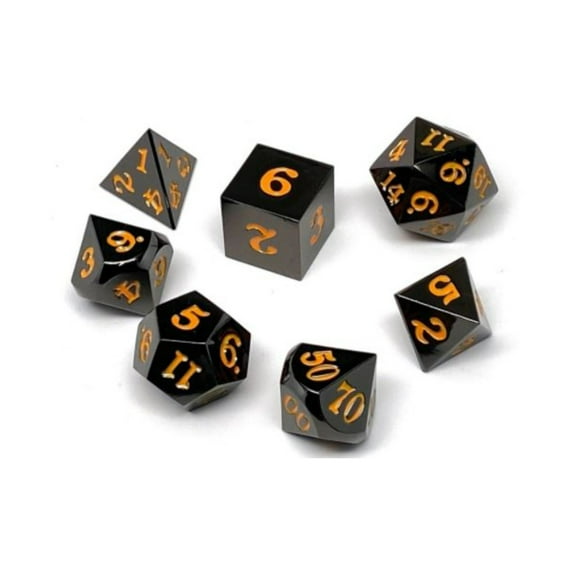 Easy Roller Dice Gun Metal w/Orange (7) New