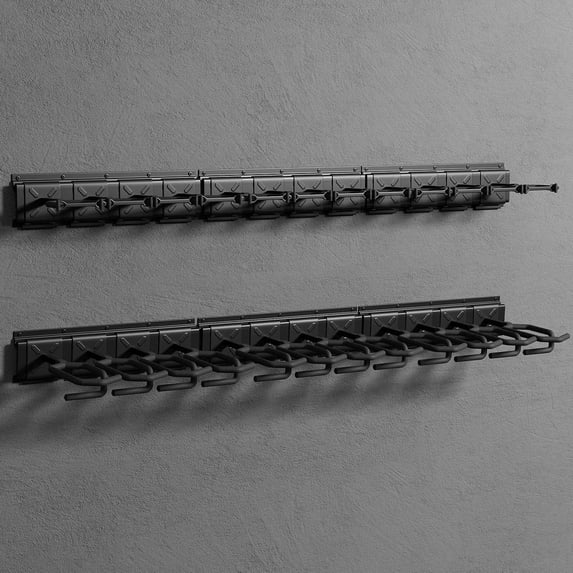 Gun Rack,Blacksmith Wall Mount Heavy Duty Rifles Rack with Stainless Steel for 12 Slot