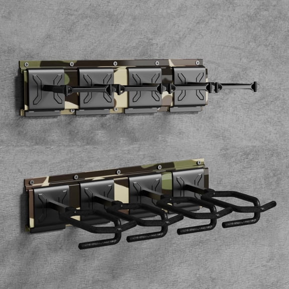 Gun Rack,Blacksmith 4 Slot Wall Mount Rifle Racks,Heavy Duty Stainless Steel Gun Display Holder Gun Stand,Green