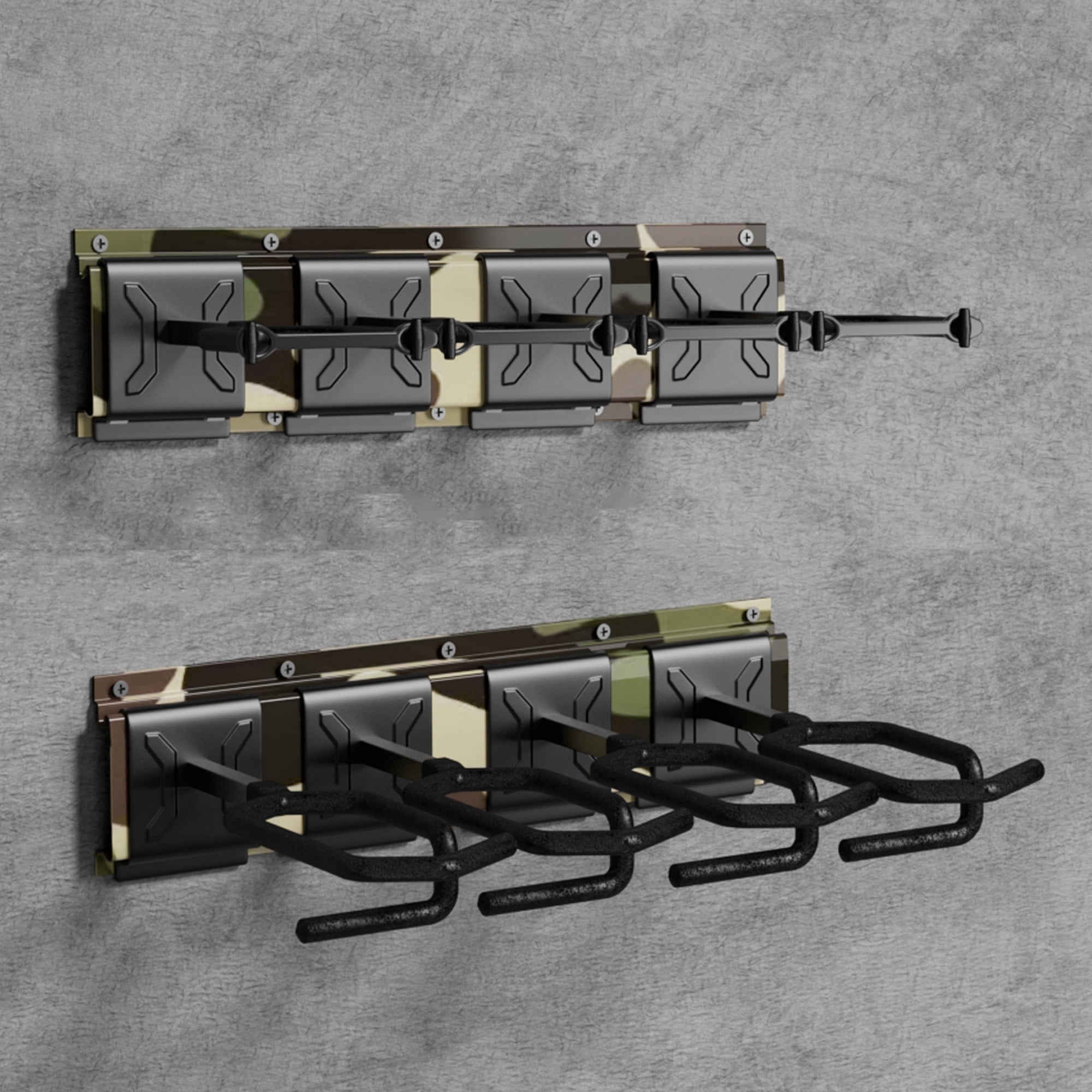 Blacksmith Wall Mount Heavy Duty Stainless Steel Display Rack for 4 Slot,Green