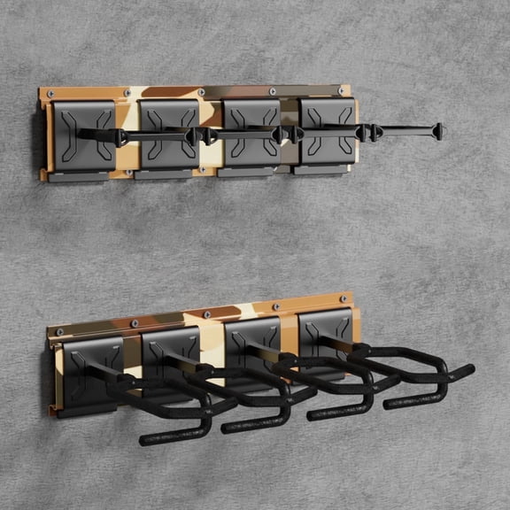 Blacksmith Wall Mount Heavy Duty Stainless Steel Display Rack for 4 Slot,Yellow