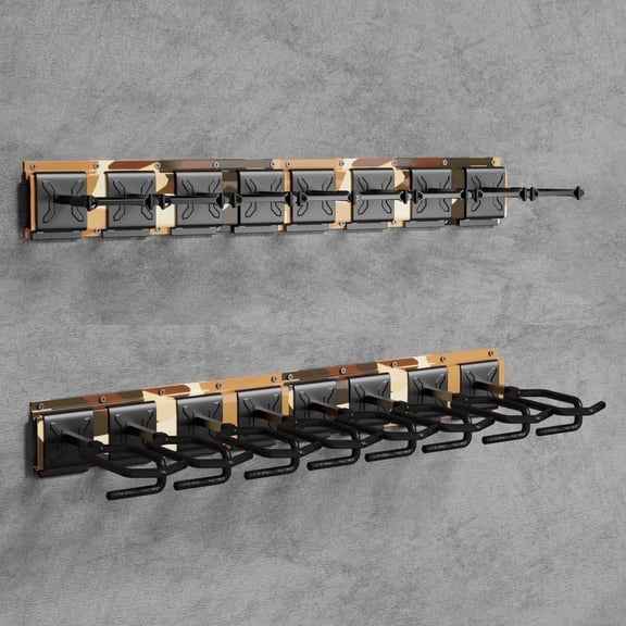 Blacksmith Wall Mount Heavy Duty Stainless Steel Display Rack for 8 Slot,Yellow