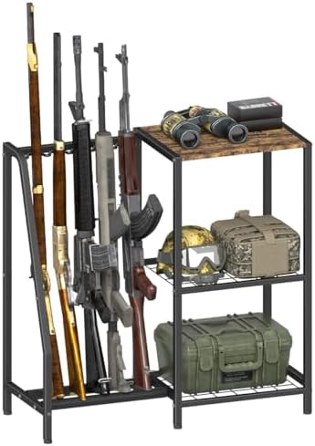 Gun Rack Stand, Vertical Rifle Display Holder with Gun Storage ...