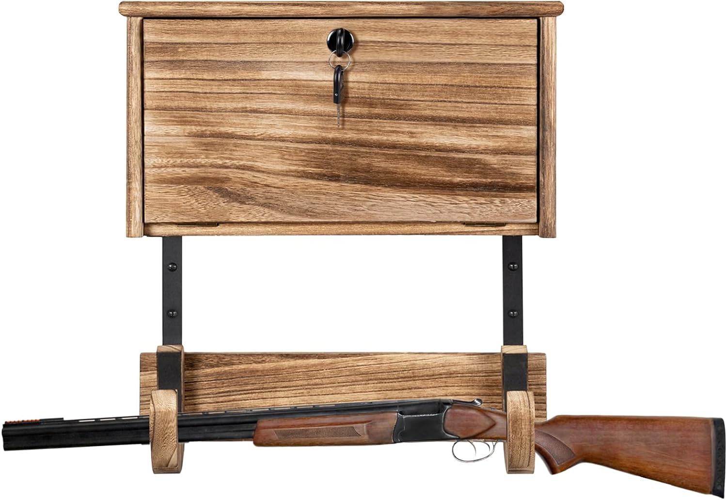 Gun Rack Wall Mount Hold Up Displays,Horizontal Gun Racks for Wall, Shotgun Holder, Rifle Wall