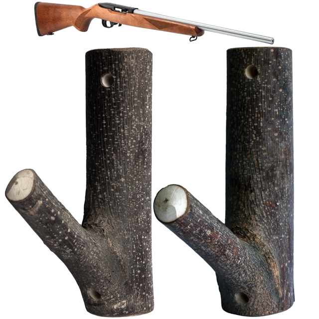 Gun Rack Wall Mount, Natural Hardwood Gun Racks for Rifle Bow, Handmade