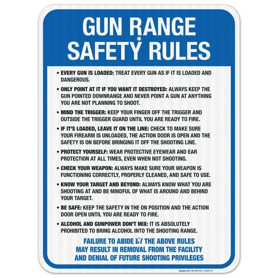 Gun Range Safety Rules Sign,