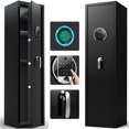 Biometric 5Gun Safe with Fingerprint Access, 3 Pistol Bags, Digital