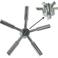 thumbnail image 1 of Gun Safe Handle Round Shaft 5 Spoke Gun Safe Handle With Chrome Finish ,, 1 of 8