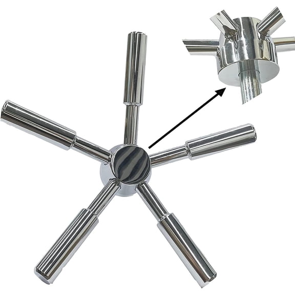 Gun Safe Handle Round Shaft 5 Spoke Gun Safe Handle With Chrome Finish ,