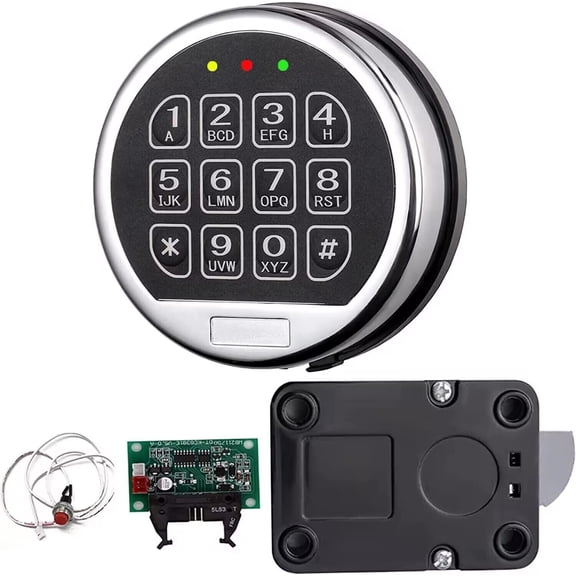 Gun Safe Lock Replacement Chrome Keypad Electronic Safe Lock With Swing Bolt