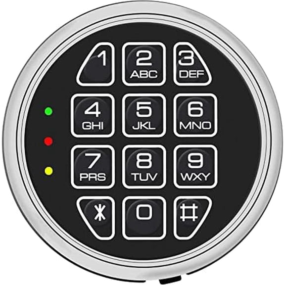 Gun Safe Replacement Lock Chrome Digital Keypad Electronic Lock, Solenoid Safe Lock Mechanism, 14 Pin DIY Safe Lock