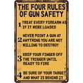 thumbnail image 1 of Gun Safety Rules Sign \u2013 8x12 Inch RustFree Aluminum,Reflective & Weatherproof,Firearm Safety Tips for Shooting Range,Home or Business Security Warning, 1 of 4