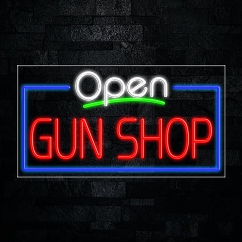 Gun Shop LED Neon Sign 33"L x 18"H #35746