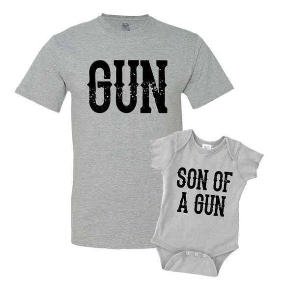 Gun and Son of a Gun Matching Father Son Shirts