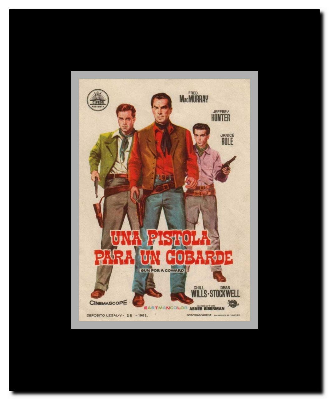 Gun for a Coward Framed Movie Poster