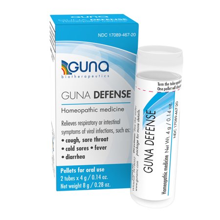 Guna Defense Homeopathic Support for Cough, Sore Throat, Cold Sores, Fever and Diarrhea
