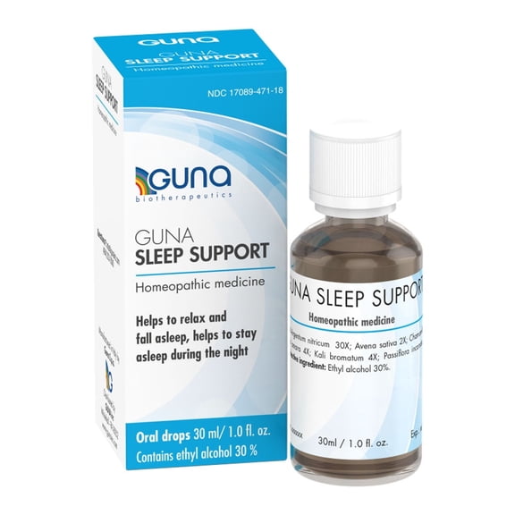 Guna Sleep Support Homeopathic Natural Sleep Aid, Melatonin-Free and Non Habit-Forming - 1 Ounce