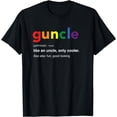 thumbnail image 1 of Guncle Definition Rainbow Pride Color T-Shirt for Gay Uncle, 1 of 3