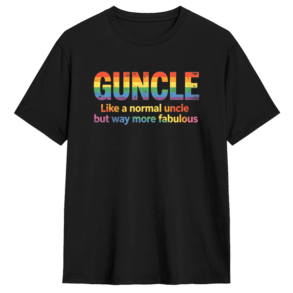 Guncle Fabulous Uncle Cool Graphic Tee For Women, Birthday Gift Fun Cotton Short Sleeves T-Shirt