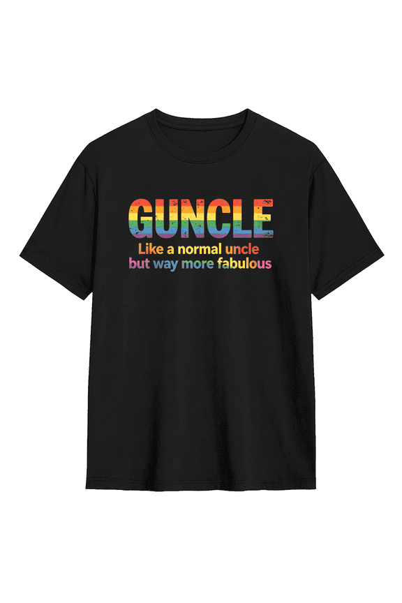 Guncle Fabulous Uncle Cool Graphic Tee For Women, Birthday Gift Fun Cotton Short Sleeves T-Shirt