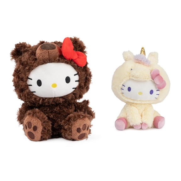 Gund Hello Kitty 10" Philbin Bear And 6" Unicorn Bundle of 2 Plush