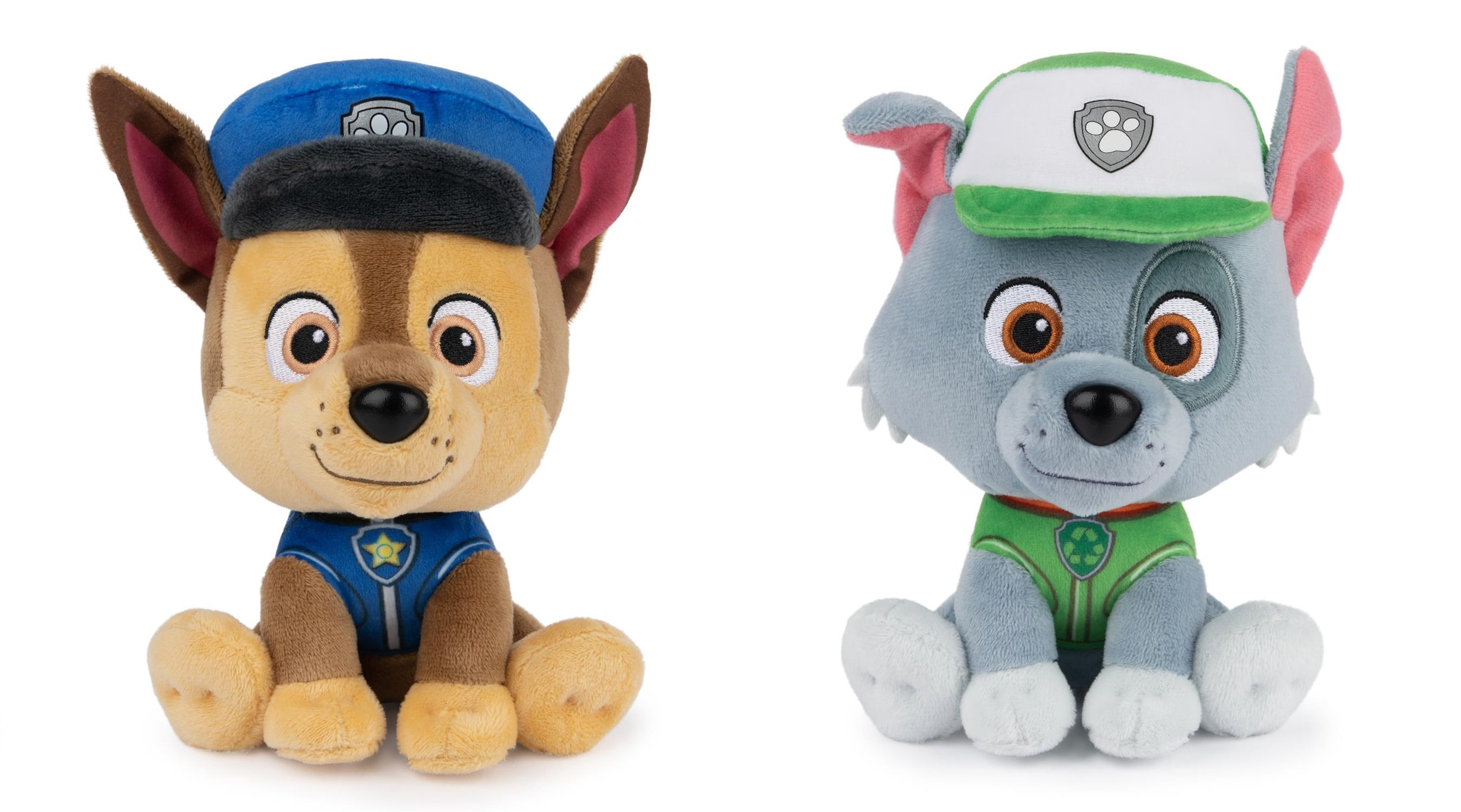 Gund Paw Patrol Plush Bundle of 2, 6 inch Chase and Rocky Officially Licensed
