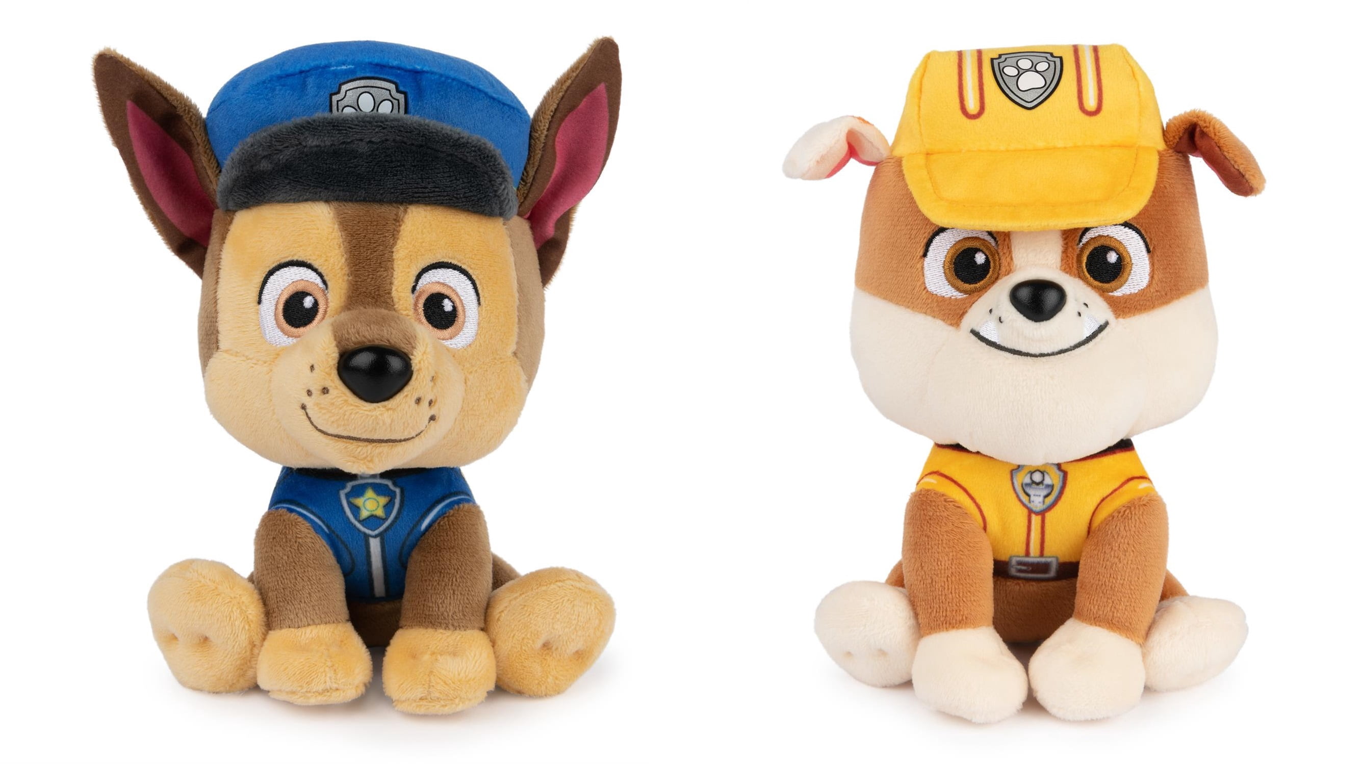 Gund Paw Patrol Plush Bundle of 2, 6 inch Chase and Rubble Officially Licensed