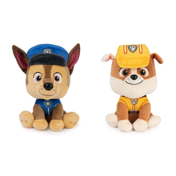 Gund Paw Patrol Plush Bundle of 2, 6 inch Chase and Rubble Officially Licensed