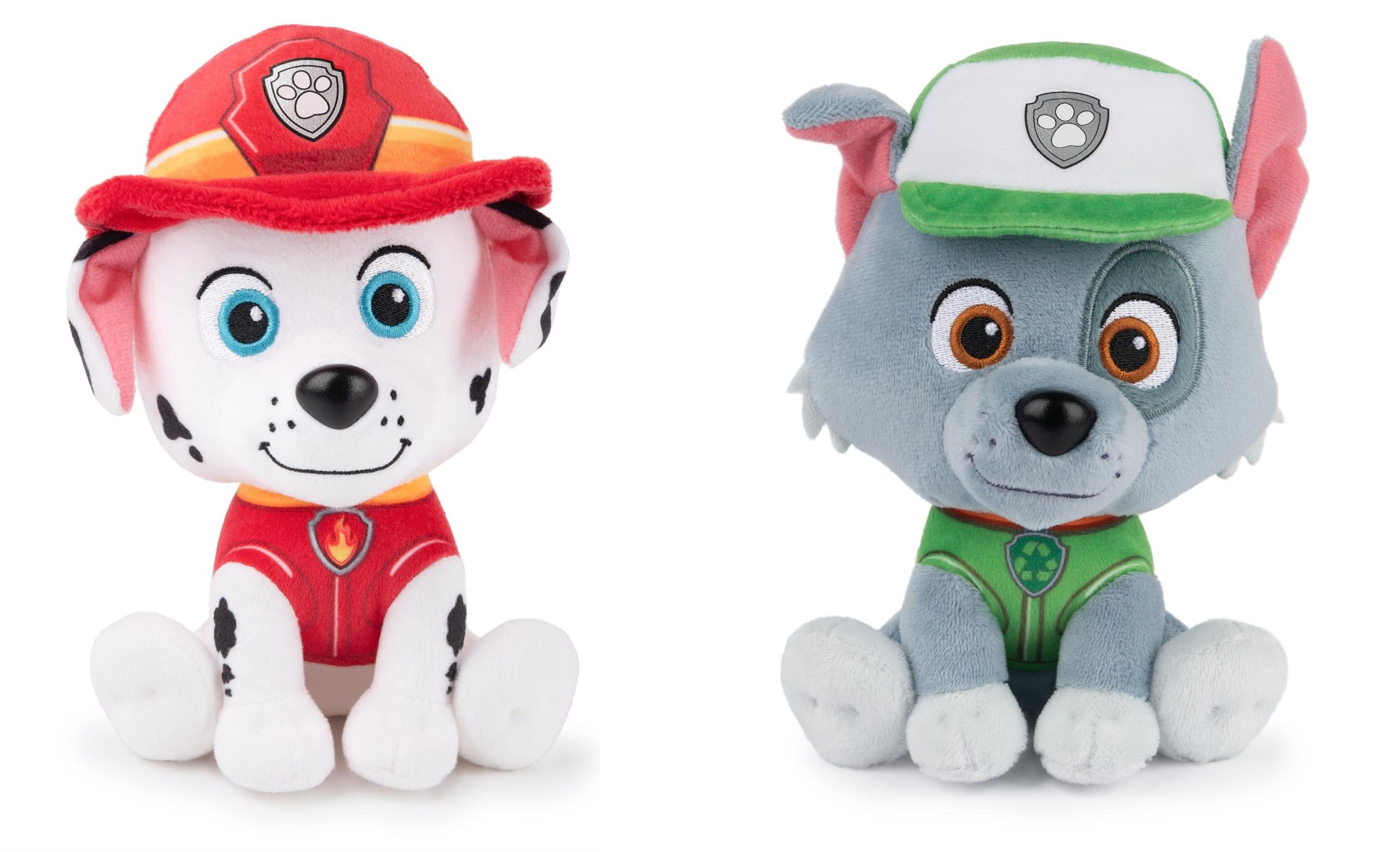 Gund Paw Patrol Plush Bundle of 2, 6 inch Marshall and Rocky Officially Licensed