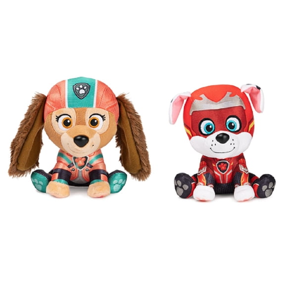 Gund Paw Patrol The Mighty Movie Plush Bundle of 2, 6 Inch Liberty and Marshall