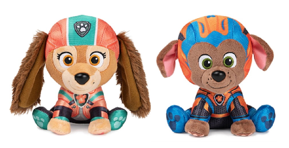 Gund Paw Patrol The Mighty Movie Plush Bundle of 2, 6 Inch Liberty and Zuma