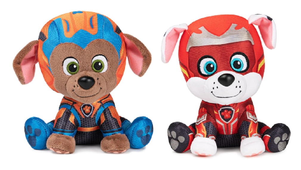 Gund Paw Patrol The Mighty Movie Plush Bundle of 2, 6 Inch Zuma and Marshall